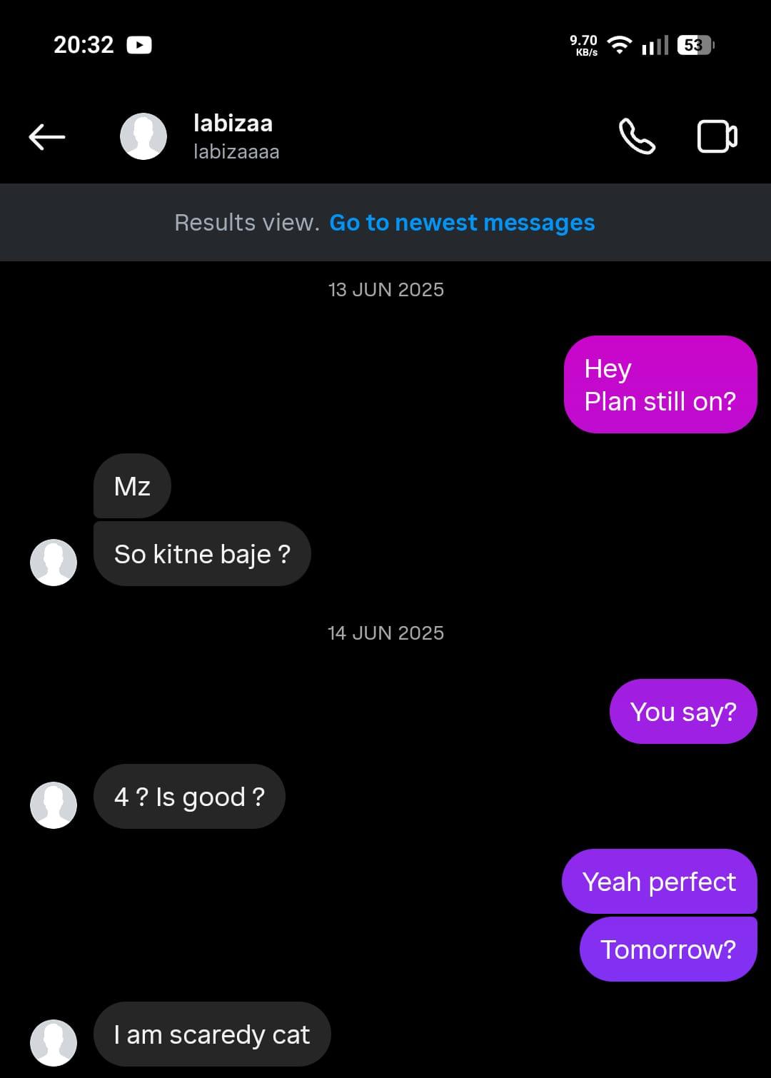First date — planning it over Instagram DM