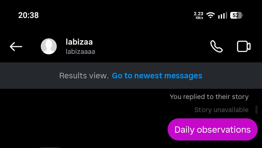 First text — Instagram DM